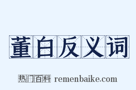 董白反义词是什么意思的图片